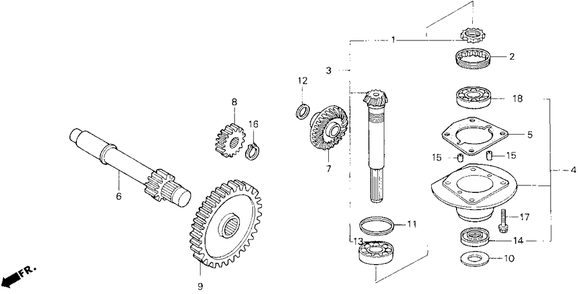 Part Location Diagram of 23110-VD6-000 Honda Shaft, Input