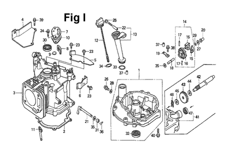 Fig-8 Diagram and Parts List for GXV140 Type N1H Honda Engine