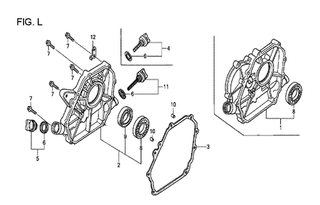 Fig-12 Diagram and Parts List for GX120T1 Type TXBR Honda Engine