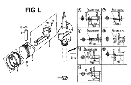 Fig-7 Diagram and Parts List for GXV160H2 Type SFE Honda Engine