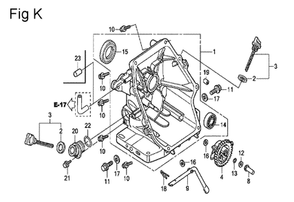 Fig-11 Diagram and Parts List for GC160 Type PXD Honda Engine