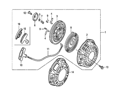 Fig-0 Diagram and Parts List for GX160UT1 Type HHQ4 Honda Engine