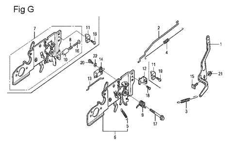 Fig-7 Diagram and Parts List for GCV160LA Type N7S1 Honda Engine