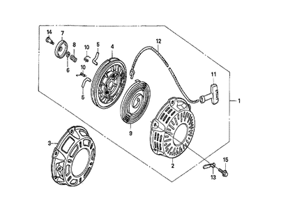 Fig-0 Diagram and Parts List for GX160U1 Type VX4 Honda Engine