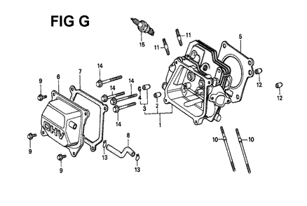 Fig-7 Diagram and Parts List for GX120K1 Type SJ Honda Engine