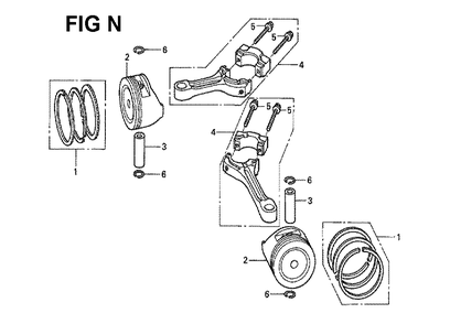 Fig-12 Diagram and Parts List for GXV530 Type EXA2 Honda Engine