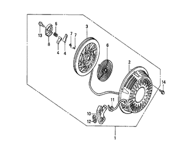 Part Location Diagram of 16100-ZH9-V01 Honda Carburetor (Be21d B)
