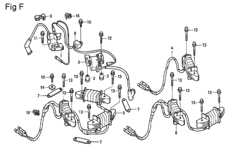 Fig-6 Diagram and Parts List for GCV530 Type QEA Honda Engine
