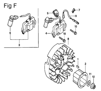 Fig-6 Diagram and Parts List for GX100U Type SE Honda Engine