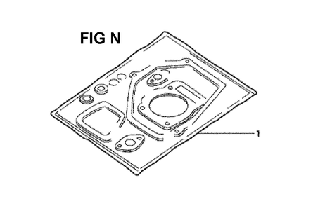 Fig-9 Diagram and Parts List for GXV340K2 Type DA Honda Engine