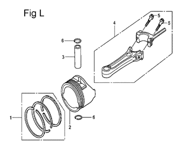 Fig-12 Diagram and Parts List for GCV135 Type A2R Honda Engine