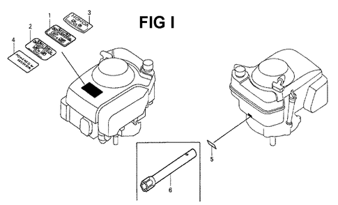 Fig-12 Diagram and Parts List for GXV160K1 Type N5M Honda Engine