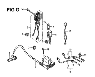 Fig-7 Diagram and Parts List for GXV340K2 Type DP2 Honda Engine