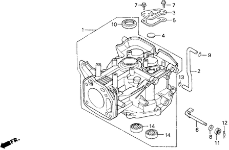 Cylinder Diagram and Parts List for H3011H (Type  HSA)(MZAJ-6000001 - 9999999) Honda Lawn Mower