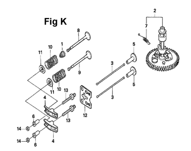 Fig-8 Diagram and Parts List for GXV160A1 Type A1T Honda Engine