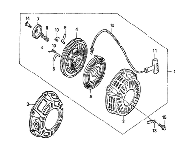 Fig-0 Diagram and Parts List for GX160U1 Type QWX2 Honda Engine