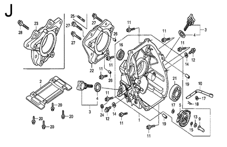 Fig-10 Diagram and Parts List for GX100 Type SA2 Honda Engine