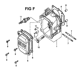 Fig-3 Diagram and Parts List for GXV140 Type A1K Honda Engine