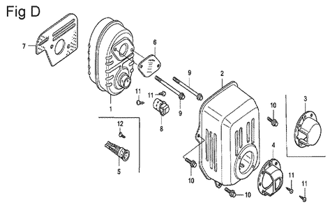 Fig-4 Diagram and Parts List for GX100U Type QBE Honda Engine