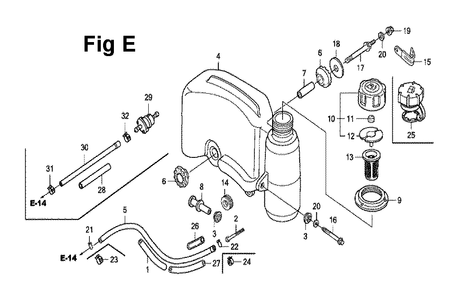 Fig-2 Diagram and Parts List for GXV160UH2 Type N1 Honda Engine