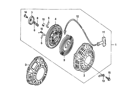 Fig-0 Diagram and Parts List for GX160U1 Type VXU1 Honda Engine