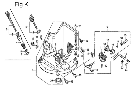 Fig-11 Diagram and Parts List for GSV190A Type S3A Honda Engine