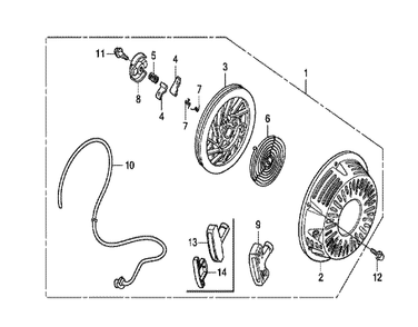 Fig-0 Diagram and Parts List for GX240U1 Type EN2 Honda Engine