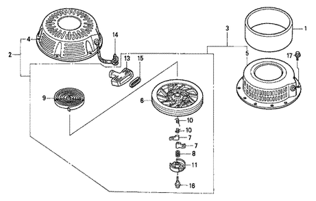 Fig-0 Diagram and Parts List for GXV340K2 Type DA Honda Engine