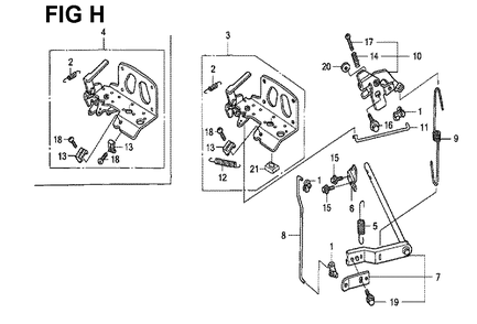 Fig-4 Diagram and Parts List for GXV530 Type JXA3A Honda Engine