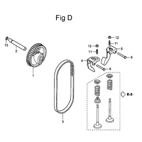 Fig-4 Diagram and Parts List for GC135 Type PXA Honda Engine