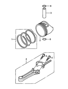 Piston/Connecting Rod Diagram and Parts List for GCV190-LABHH-ED  Honda Engine