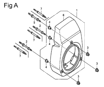 Fig-1 Diagram and Parts List for GC135 Type PXC Honda Engine