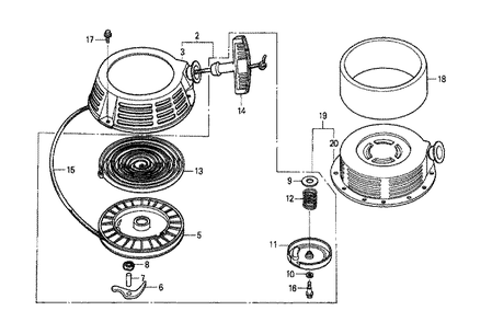 Fig-0 Diagram and Parts List for GXV340 Type DA Honda Engine