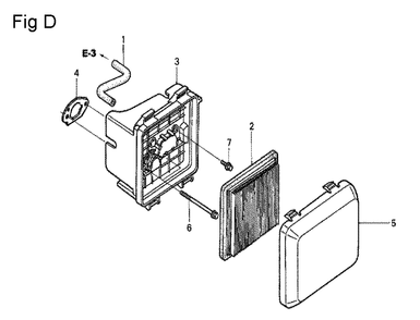 Fig-4 Diagram and Parts List for GCV190A Type BHH Honda Engine