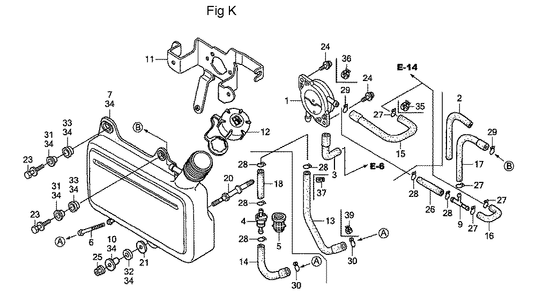 Fig-11 Diagram and Parts List for GC160LA Type QHA Honda Engine