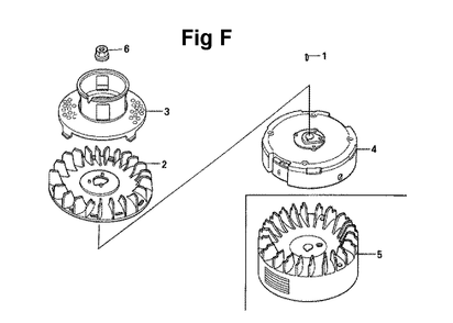 Fig-6 Diagram and Parts List for GXV160UH2 Type N45 Honda Engine