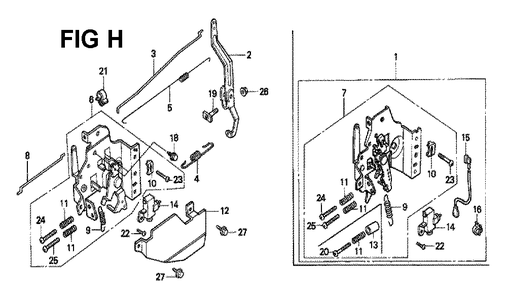 Fig-4 Diagram and Parts List for GXV160 Type N6 Honda Engine