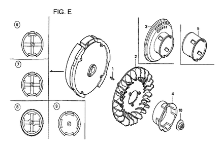 Fig-3 Diagram and Parts List for GX160U1 Type TCS2 Honda Engine