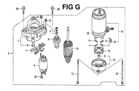 Fig-2 Diagram and Parts List for GXV530 Type QXU4A Honda Engine