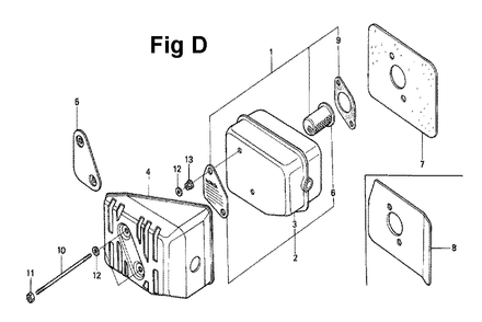 Fig-11 Diagram and Parts List for GXV120 Type P Honda Engine