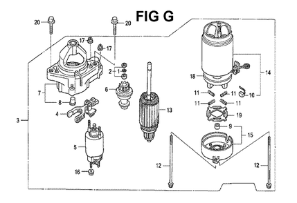 Fig-1 Diagram and Parts List for GXV530 Type PXA1 Honda Engine
