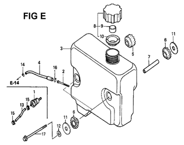 Fig-2 Diagram and Parts List for GXV340K2 Type DN Honda Engine