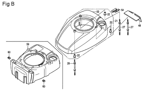 Fig-2 Diagram and Parts List for GCV160LA0 Type A2R Honda Engine