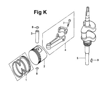Fig-11 Diagram and Parts List for GXV120 Type N2T Honda Engine