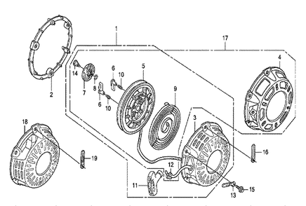 Fig-0 Diagram and Parts List for GX200 Type SJ Honda Engine