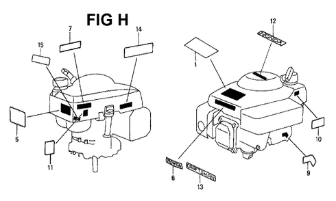 Fig-7 Diagram and Parts List for GXV140 Type N1KC Honda Engine