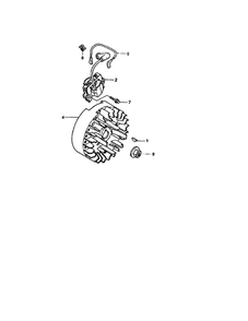 Flywheel Diagram and Parts List for GCV-160-AQHA2  Honda Engine