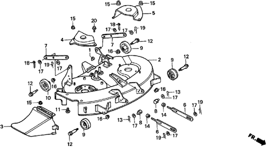 Part Location Diagram of 76172-763-A20 Honda Link, Rr. Deck