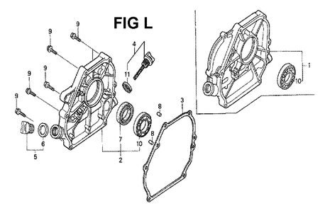 Fig-5 Diagram and Parts List for GX160H1 Type QXBRA Honda Engine