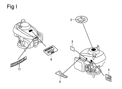 Fig-9 Diagram and Parts List for GCV160LA Type N5R Honda Engine